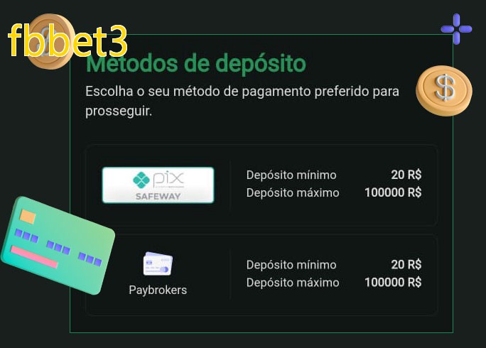 O cassino fbbet3bet oferece uma grande variedade de métodos de pagamento